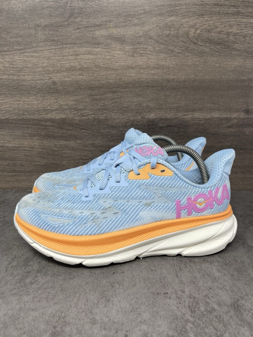 HOKA Clifton 9 Airy Blue Ice Water Size 8 Womens Running Walking Shoes One One